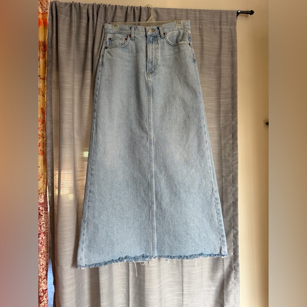 Agolde Sky Blue Denim Skirt Size 24
